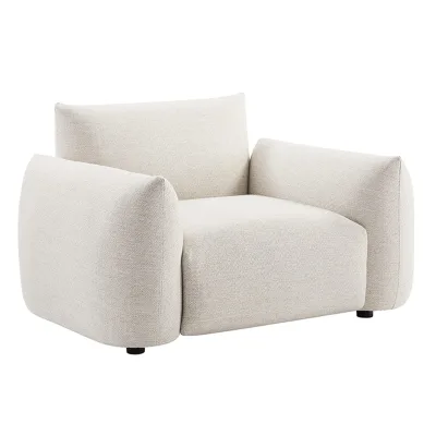 riess-ambiente Outdoor Gartensessel SEAHAWK creme Aluminium Olefin 1-Sitzer Sofa wetterfest