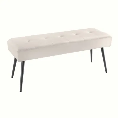 riess-ambiente Sitzbank BOUTIQUE - 100cm champagner Samt schwarze Metallbeine