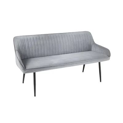 riess-ambiente Sitzbank TURIN - 160cm braun schwarz Metallbeine mit Armlehne