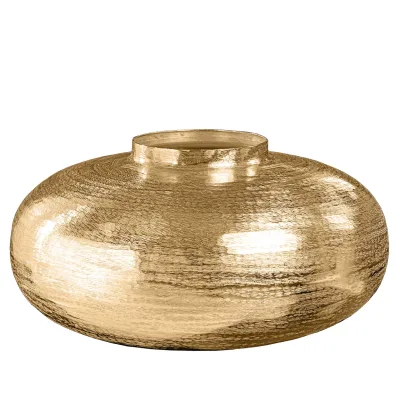 riess-ambiente Vase ABSTRACT ORIENT - modern Deko 35cm gold rund Metall Hammerschlag-Design