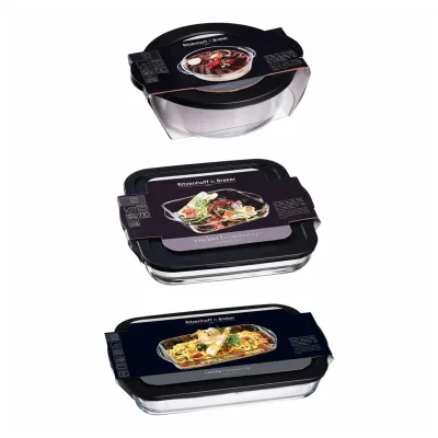 Ritzenhoff & Breker Auflaufformen mit Frischhaltedeckel Cucina 3er Set