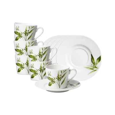 Ritzenhoff & Breker Espressotassen mit Untertassen Evora 100 ml 6er Set