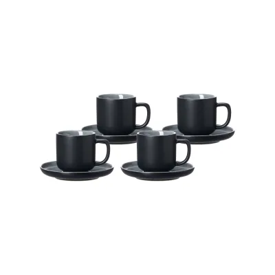 Ritzenhoff & Breker Espressotassen mit Untertassen Jasper 100 ml 4er Set