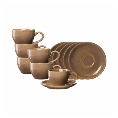 Ritzenhoff & Breker Espressotassen mit Untertassen Sahara 100 ml 6er Set