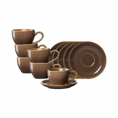 Ritzenhoff & Breker Espressotassen mit Untertassen Sahara 100 ml 6er Set
