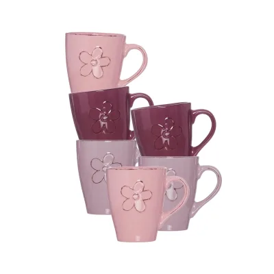 Ritzenhoff & Breker Henkelbecher Flower 360 ml 6er Set