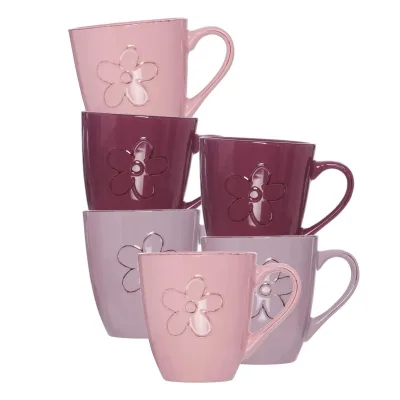 Ritzenhoff & Breker Henkelbecher Flower 520 ml 6er Set