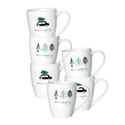Ritzenhoff & Breker Henkelbecher Winter Joy Green 360 ml 6er Set