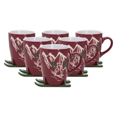 Ritzenhoff & Breker Kaffeebecher auf Ski Aspen 340 ml 6er Set