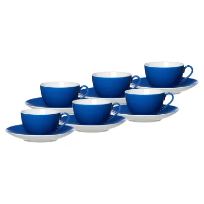 Ritzenhoff & Breker Kaffeetassen mit Untertassen Doppio 200 ml 6er Set