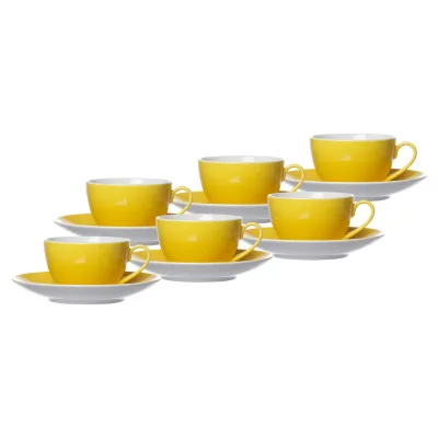 Ritzenhoff & Breker Kaffeetassen mit Untertassen Doppio 200 ml 6er Set