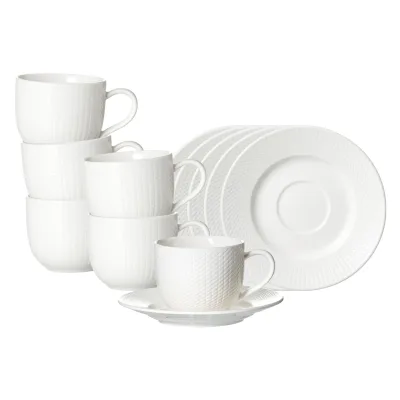 Ritzenhoff & Breker Kaffeetassen mit Untertassen Saphir 220 ml 6er Set