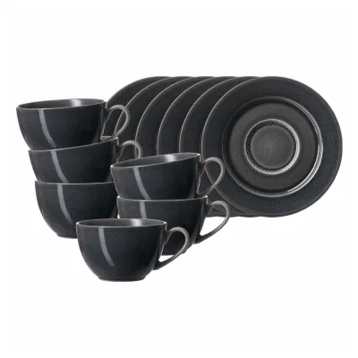 Ritzenhoff & Breker Kaffeetassen mit Untertassen Toledo 220 ml 6er Set