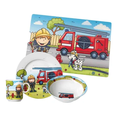 Ritzenhoff & Breker Kindergeschirr mit Platzset Feuerwehrmann Bernie