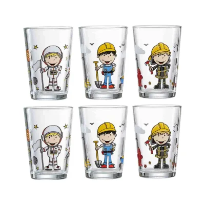 Ritzenhoff & Breker Kindergläser Berufe Jungen 205 ml 6er Set