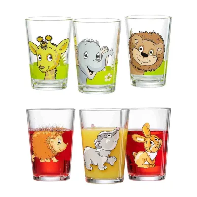 Ritzenhoff & Breker Kindergläser Dschungeltiere Waldtiere 205 ml 6er Set