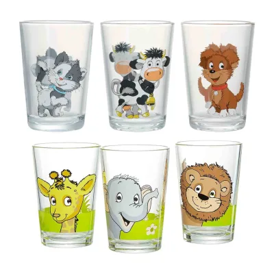 Ritzenhoff & Breker Kindergläser Hof- und Dschungeltiere 205 ml 6er Set