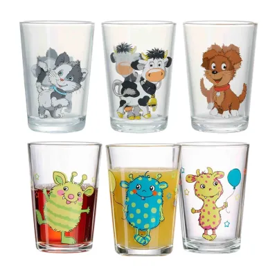 Ritzenhoff & Breker Kindergläser Hoftiere und Monsterchen 205 ml 6er Set