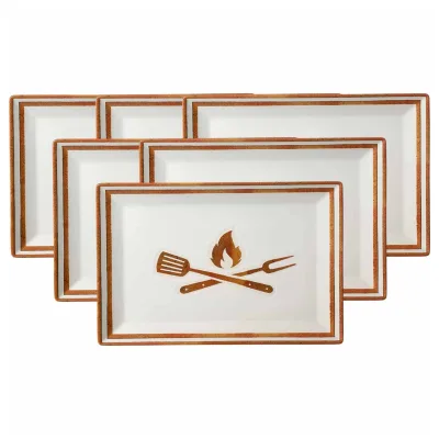 Ritzenhoff & Breker Platten Rusty 34 x 23 cm 6er Set