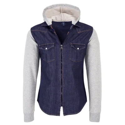Rock Creek Hemd Jeanshemd mit Kapuze Regular Fit