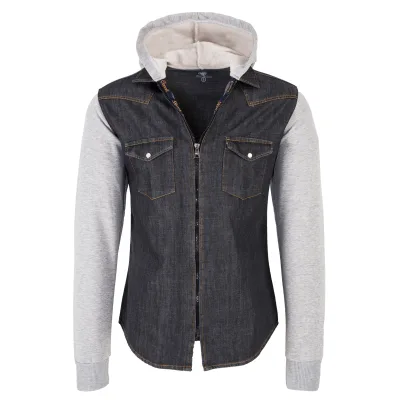 Rock Creek Hemd Jeanshemd mit Kapuze Regular Fit