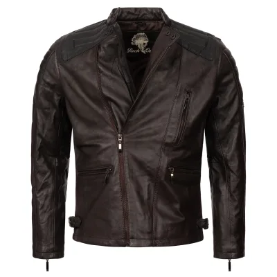 Rock Creek Lederjacke Biker-Style Regular Fit