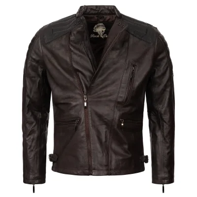 Rock Creek Lederjacke Biker-Style Regular Fit