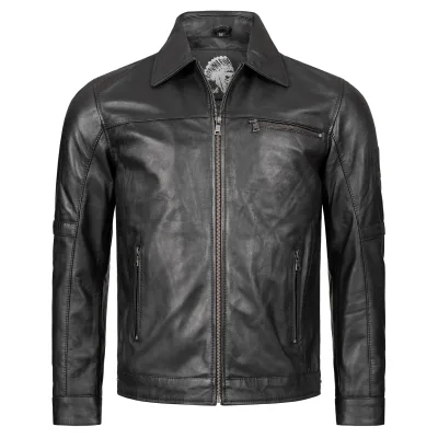 Rock Creek Lederjacke Regular Fit