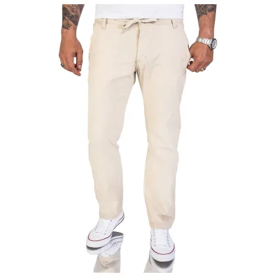 Rock Creek Stoffhose Leinen Hose Regular Fit