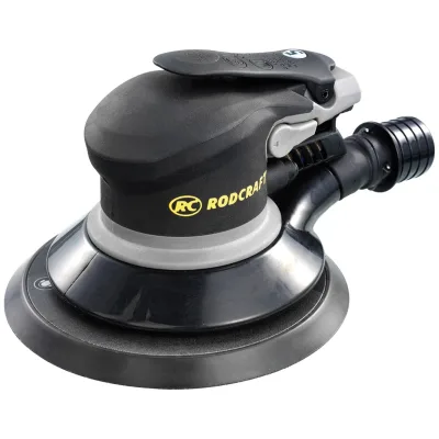 Rodcraft Druckluft-Exzenterschleifer RC7710V6, Schleifteller-Ø 150 mm, Drehzahl 10000 U/min, 10 mm Hub, Einhand-Version