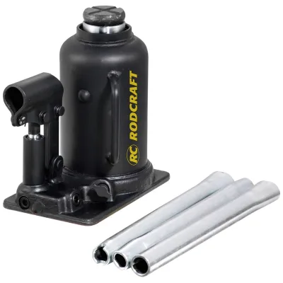Rodcraft Flaschenwagenheber, hydraulischer Unterstellheber, Hubkraft 12 Tonnen, Hub 171 mm, Höhe (Min/Max): 176 x 347 mm, geschweißte Konstruktion, Üb