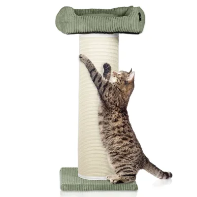 Rohrschneider XXL Kratzbaum FRIEDA – Kratztonne XXL   austauschbare Kratzmatten   stabil   extra breite Säule   Cord-Bezug waschbar   Kratzbaum für große, mittlere und kleine Katzen   Cord