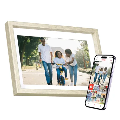 ROLLEI Smart Frame WiFi 108 Holzoptik Fichte Digitaler Bilderrahmen