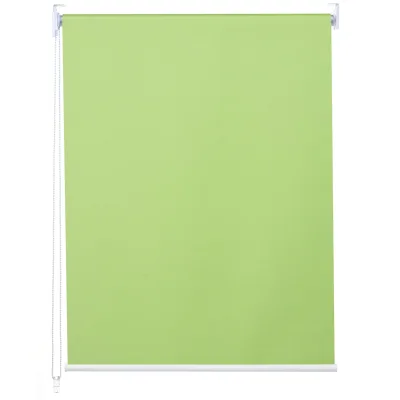Rollo MCW-D52, Fensterrollo Seitenzugrollo Jalousie, Sonnenschutz Verdunkelung blickdicht 100x230cm ~ hellgrün