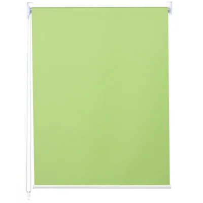 Rollo MCW-D52, Fensterrollo Seitenzugrollo Jalousie, Sonnenschutz Verdunkelung blickdicht 120x160cm ~ hellgrün