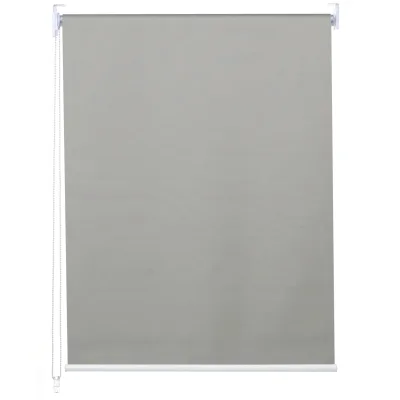 Rollo MCW-D52, Fensterrollo Seitenzugrollo Jalousie, Sonnenschutz Verdunkelung blickdicht 70x160cm ~ grau