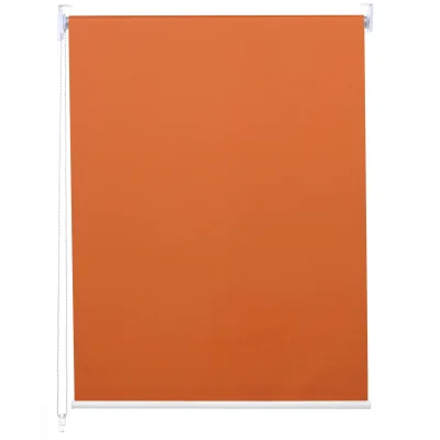 Rollo MCW-D52, Fensterrollo Seitenzugrollo Jalousie, Sonnenschutz Verdunkelung blickdicht 70x230cm ~ orange