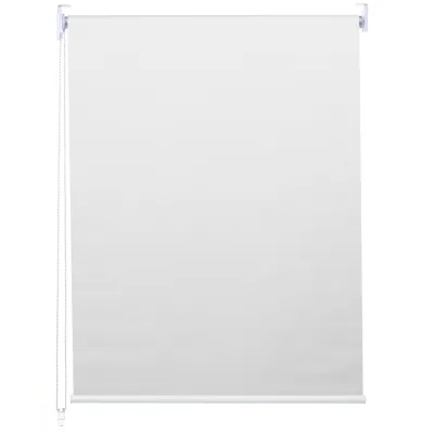 Rollo MCW-D52, Fensterrollo Seitenzugrollo Jalousie, Sonnenschutz Verdunkelung blickdicht 80x230cm ~ weiß