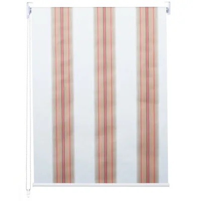 Rollo MCW-D52, Fensterrollo Seitenzugrollo Jalousie, Sonnenschutz Verdunkelung blickdicht 80x230cm ~ weiß/rot/beige