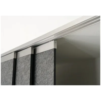 room-devider Paneel-Set track 6 mm Farbe: grau, Größe: 50x300x1cm