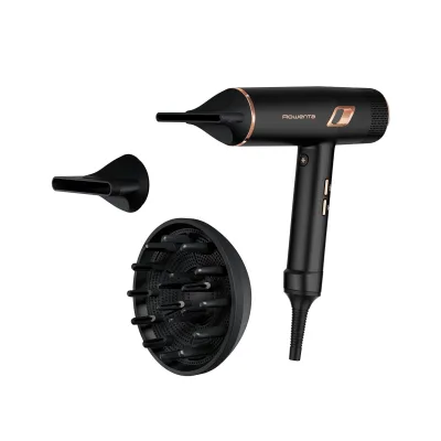 ROWENTA CV9920 Maestria Ultimate Experience Haartrockner (2.000 Watt, Nano-Digitalmotor, 5 mm + 9 mm Stylingdüse, Ionengenerator, Volumen-Diffusor, Kaltstufe, 3 Temperaturen, 3 Geschwindigkeiten)