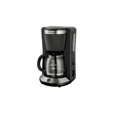Russell Hobbs 26780-56 Brontë black Filterkaffeemaschine (10 Tassen, 1,25 l Glaskanne, Schwarz, Warmhaltefunktion bis 40 min, Warmhalteplatte, Tropf-Stopp, Abschaltautomatik, WhirlTech-Brühtechnologie)