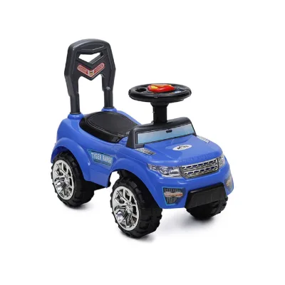 Moni Rutschauto Tiger Range mit Musik- und Lichtfunktion, Staufach im Sitz blau