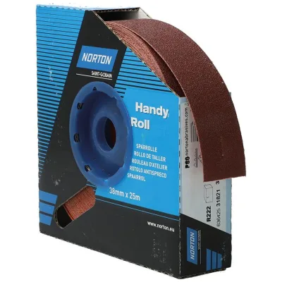 Saint Gobain Norton Clipper Sparrolle R222 38 mmx25 m P80