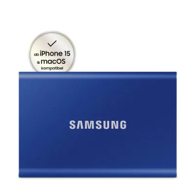 Portable SSD T7 USB 3.2 Gen 2 - 2 TB Blau Externe SSD-Festplatte