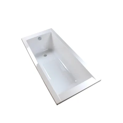 sanicomfort Badewanne Komplettset Form Rechteck 170x75 cm mit Wannenträger und Ablaufgarnitur, Acryl-Badewanne, weiß, 1700 x 750 mm