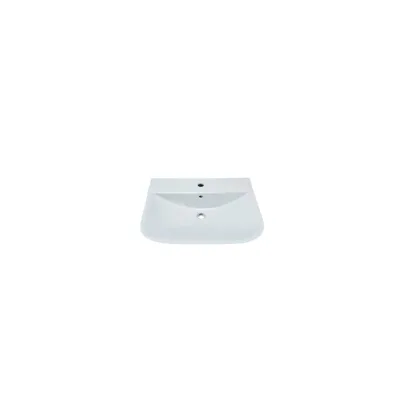 sanicomfort Waschbecken Rivo 60 cm weiß matt, Hänge Waschtisch aus Keramik