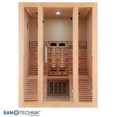 Sanotechnik Infrarotkabine Braun 150x200x150 cm