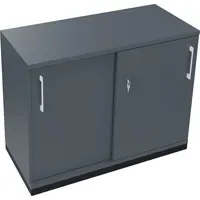 Schiebetürenschrank endless 2 Ordnerhöhen anthrazit metallic