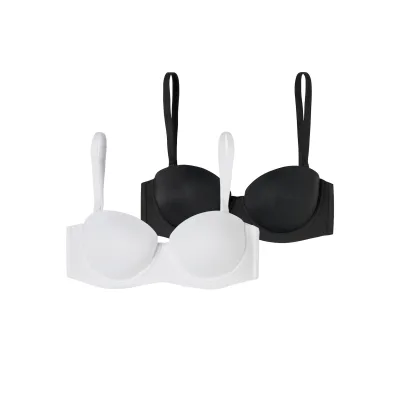 Schiesser Damen Bügel-BH Bandeau mit Schale - Unique Micro 2er Pack